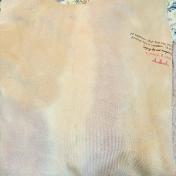 Scotch & Soda Hoodie Men’s Medium Tie-dye Tropicale Amsterdam Cotuer New - Picture 3 of 4
